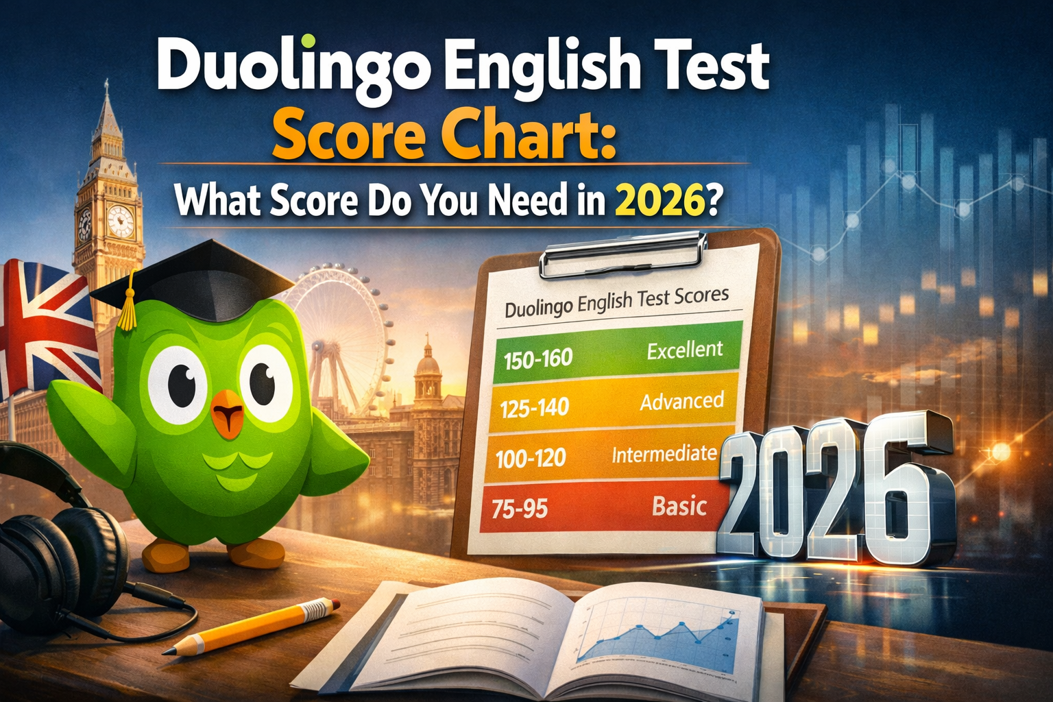 Duolingo English Test Score Chart 2026 - DET Score Requirements by University Tier
