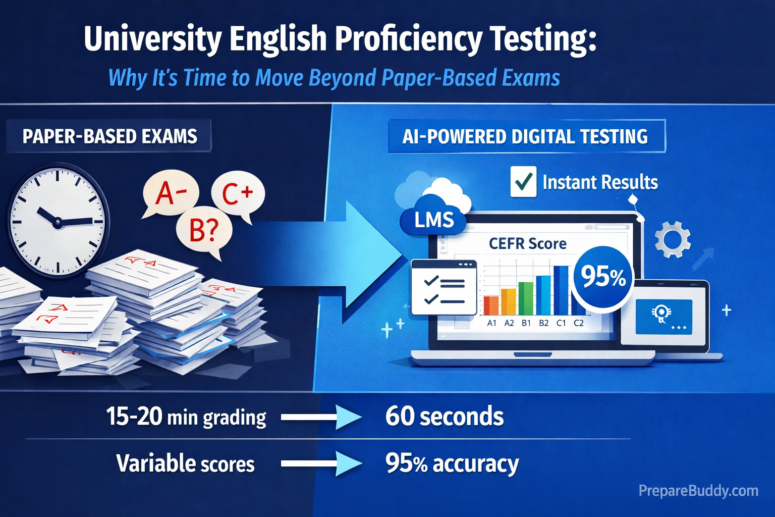 University English proficiency testing with AI scoring