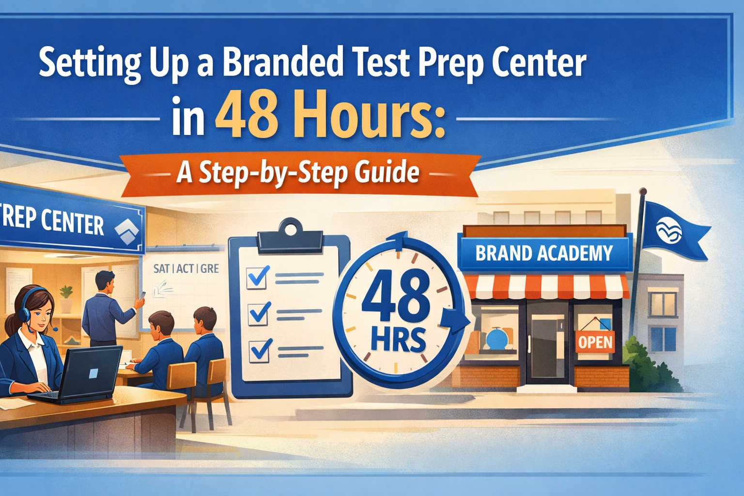 Setting up a branded test prep center in 48 hours with white-label platform