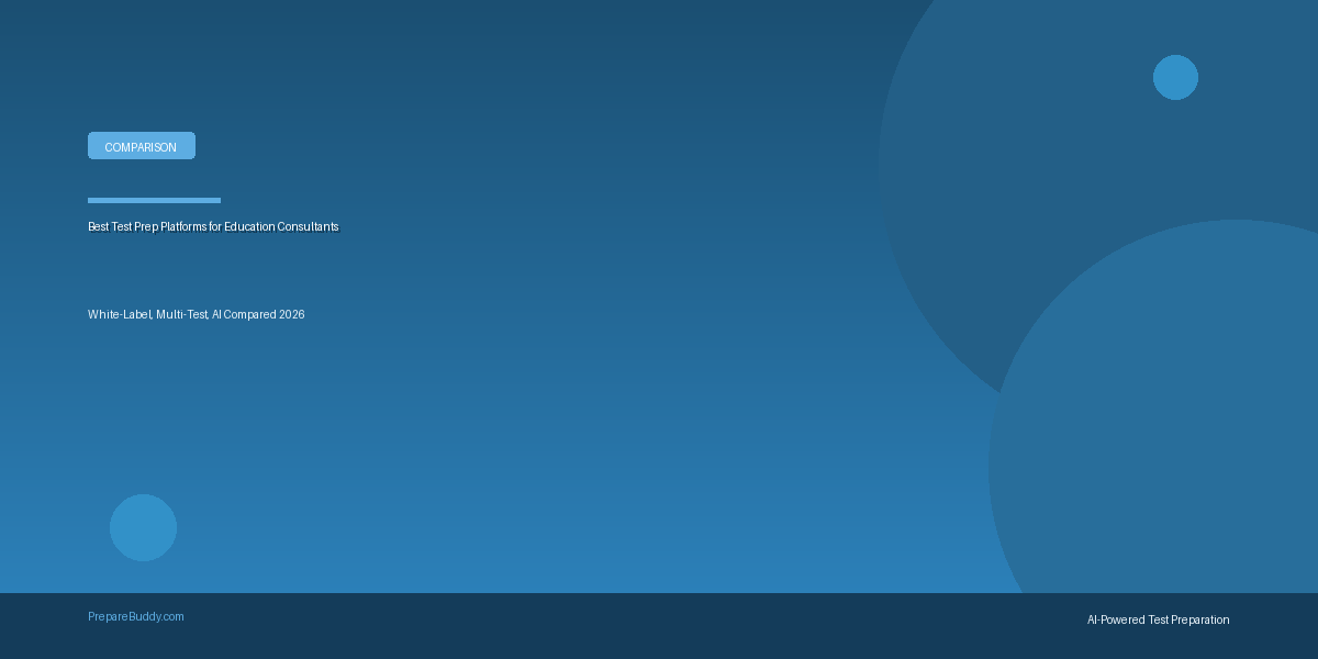 Best test prep platforms for education consultants 2026 comparison matrix