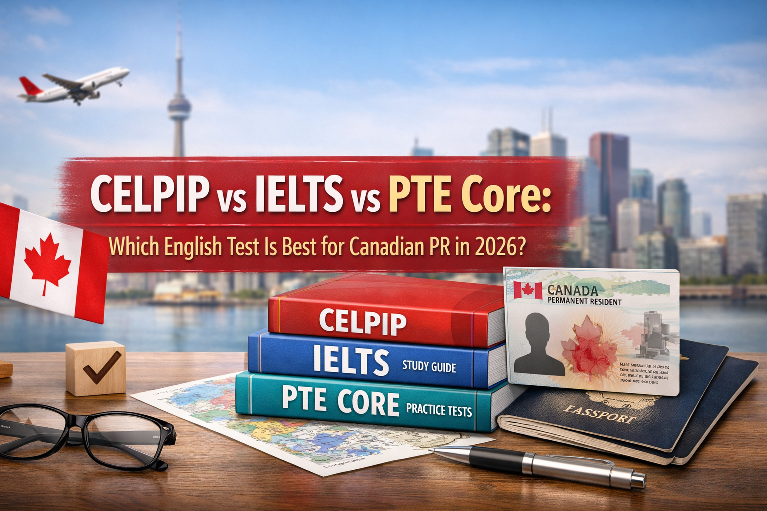 CELPIP vs IELTS vs PTE Core comparison for Canadian PR 2026