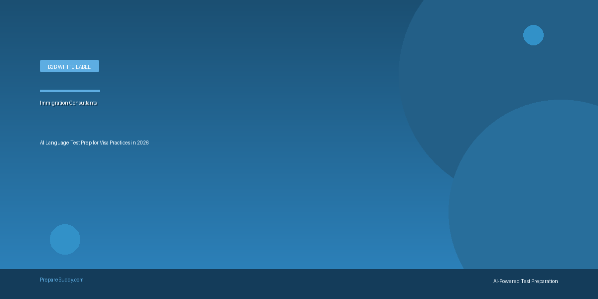 Immigration consultants AI language test prep dashboard
