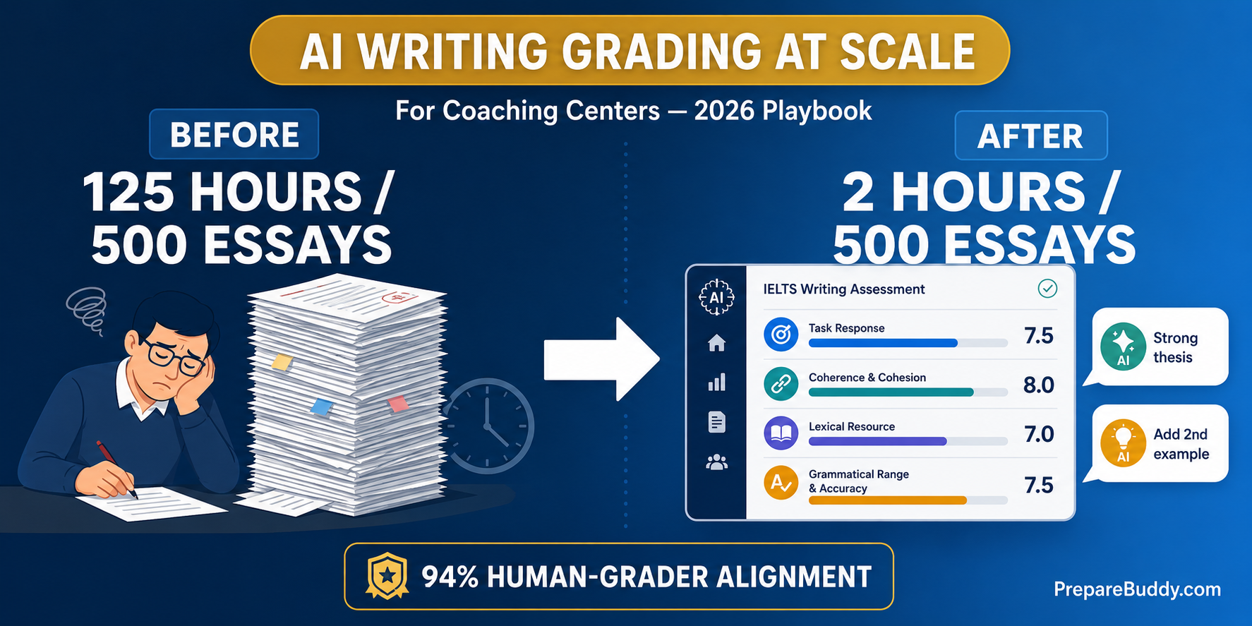 AI Writing Grading at Scale for Coaching Centers — 2026 Playbook