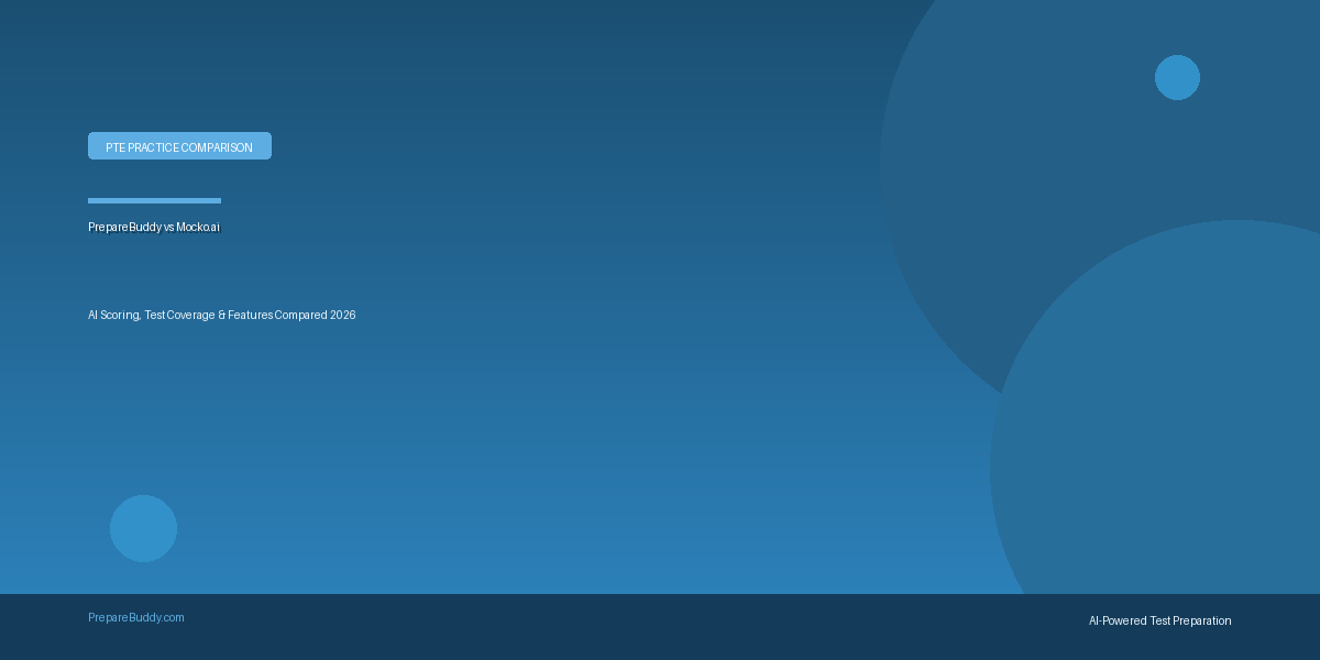 PrepareBuddy vs Mocko.ai PTE platform comparison 2026