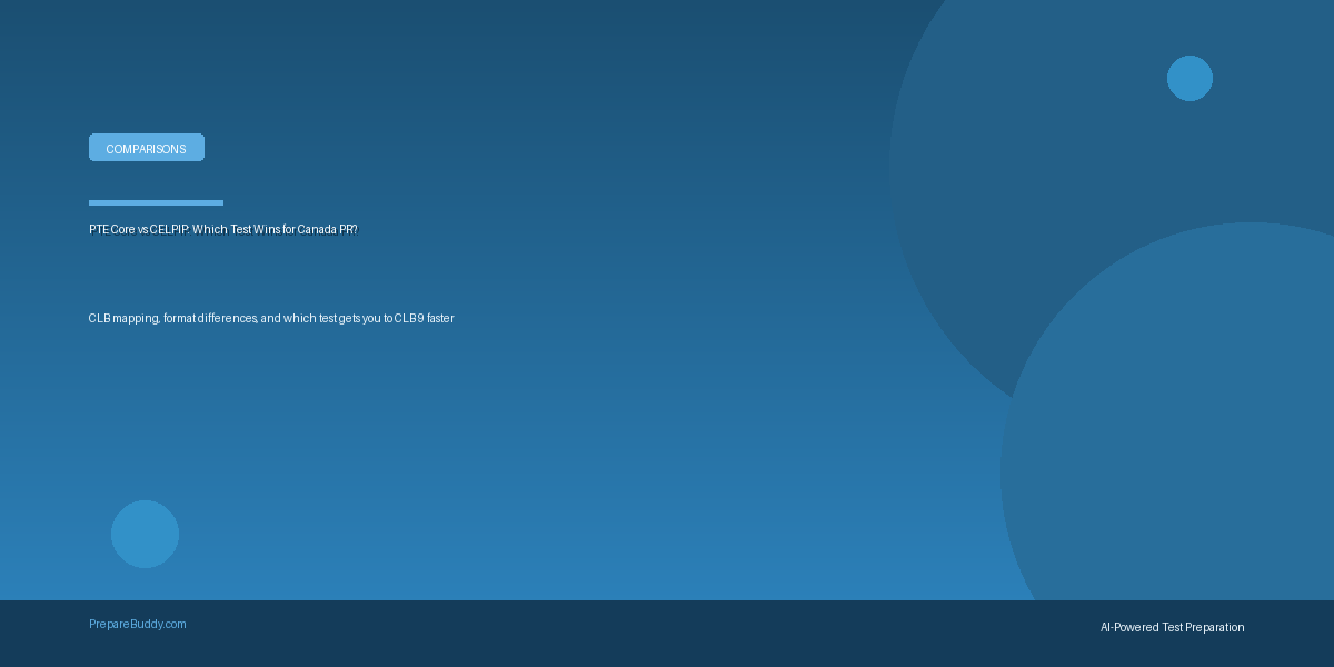 PTE Core vs CELPIP comparison for Canada Express Entry 2026 — CLB mapping and format differences