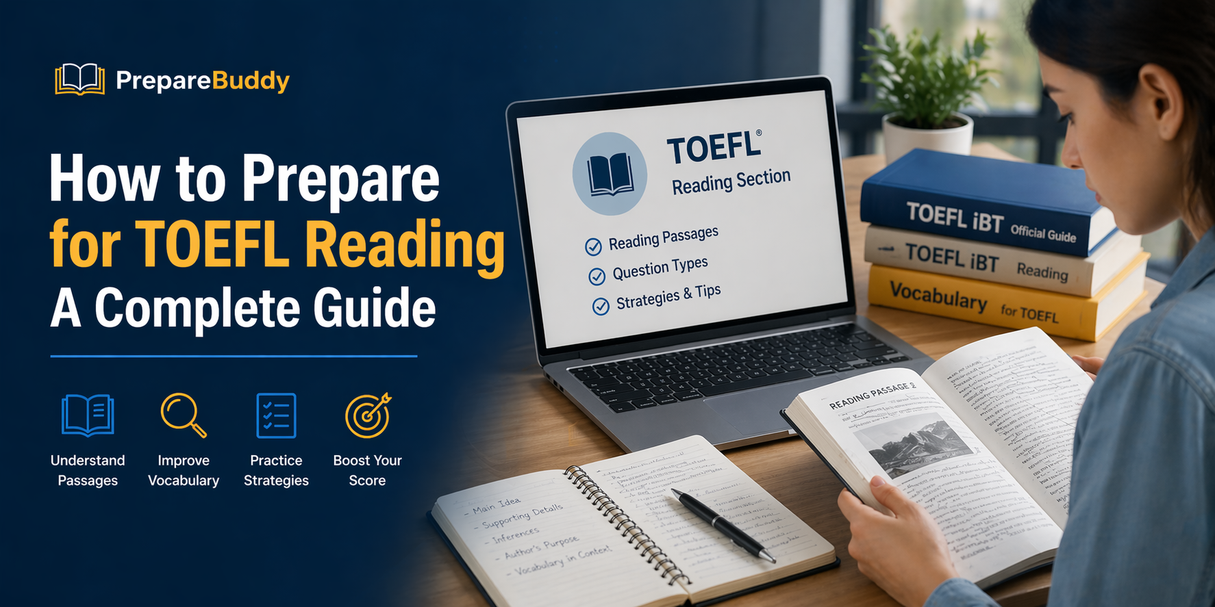 TOEFL Reading section time management strategy guide for 28+ scores in 2026